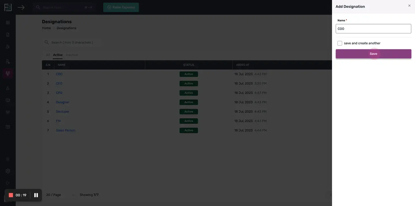 *Note:*To enhance the efficiency of designation creation, you have the option to enable the "Save and Create Another" ch