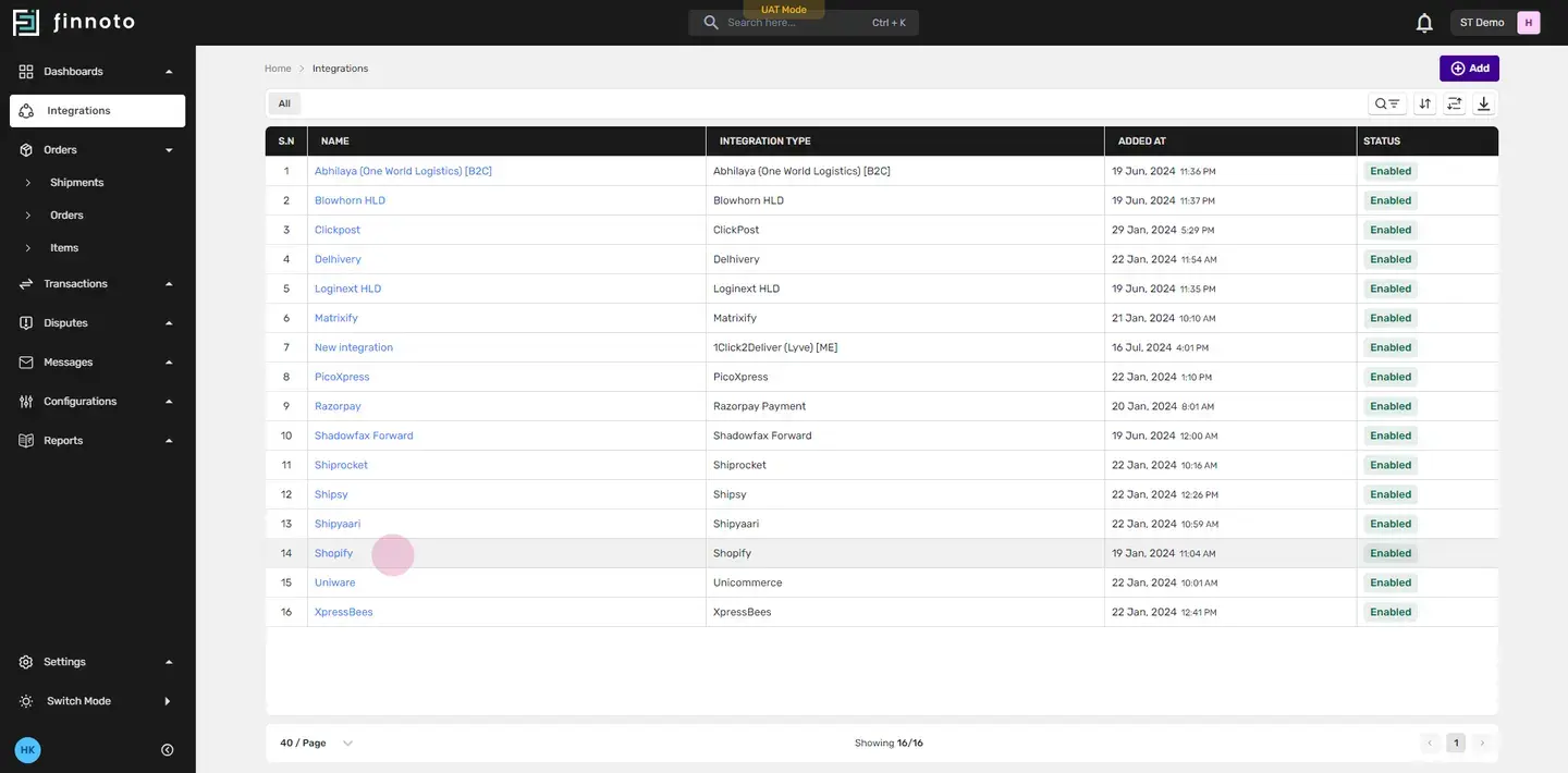 Integrate with marketplaces like Shopify for a unified view of your sales channel.