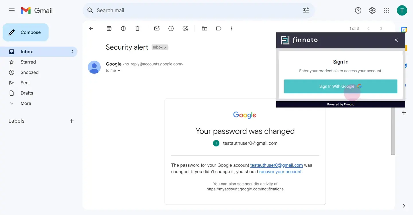 Click on sign in with Google