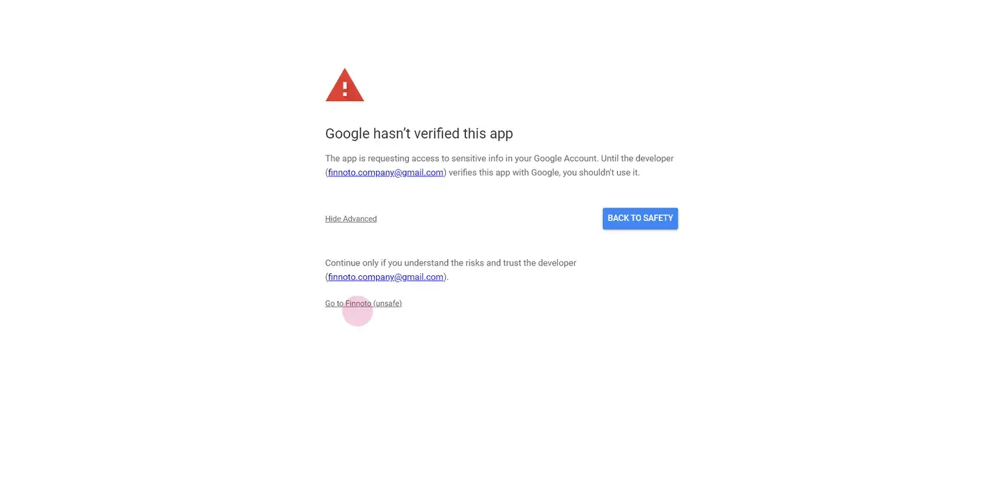 Finnoto Chrome extension