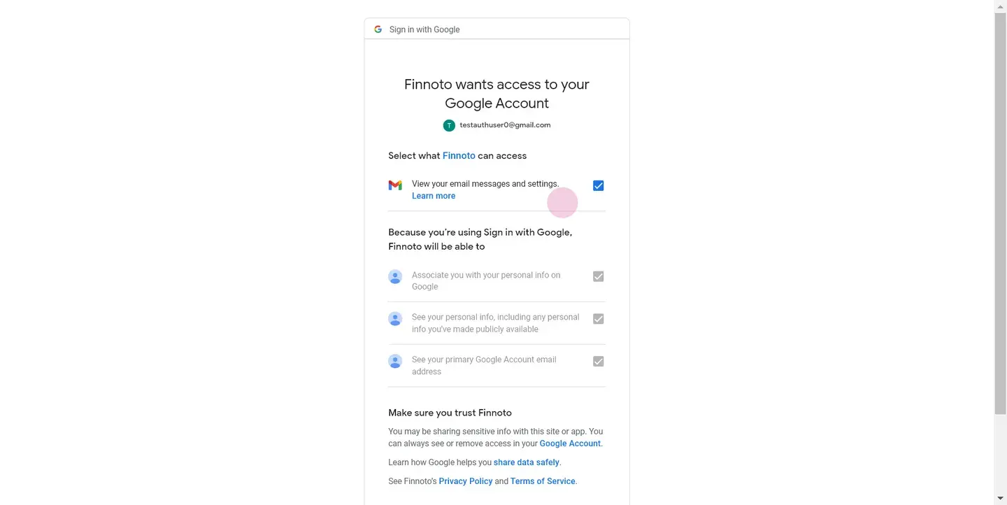 Finnoto Chrome extension