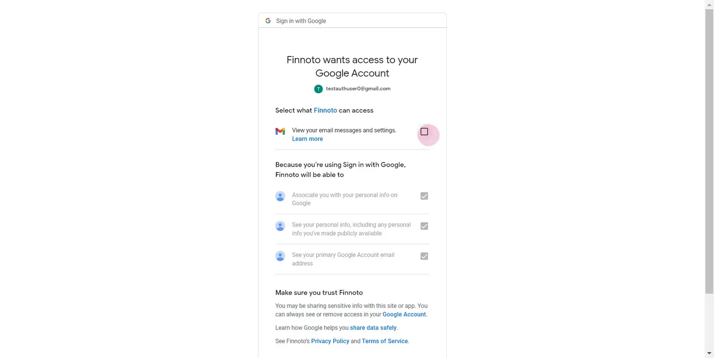 Finnoto Chrome extension