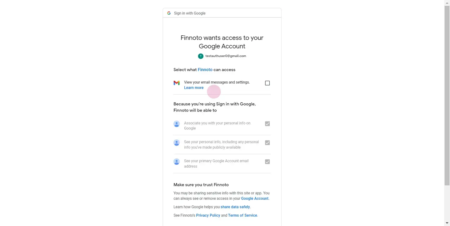Finnoto Chrome extension