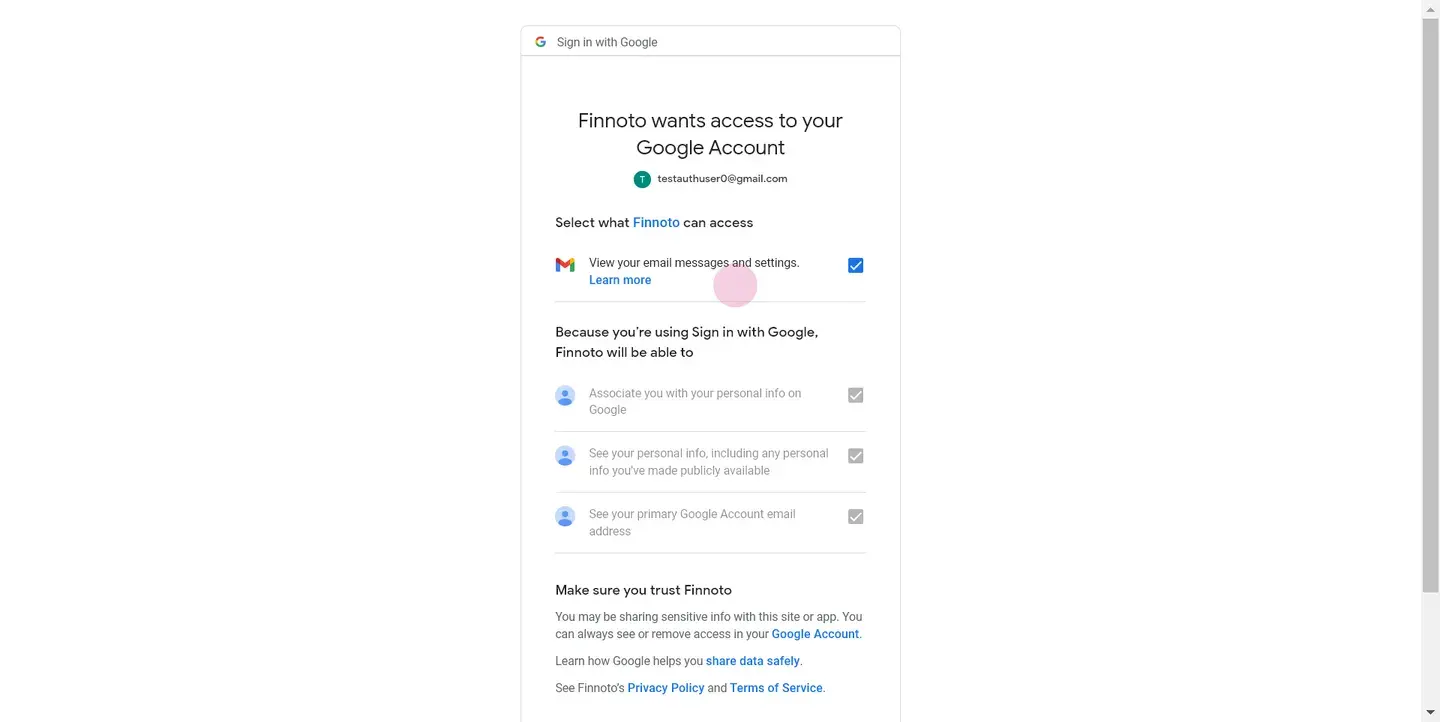 It enables Finuto to use message IDs to retrieve Gmail data for efficient receipt saving and data restoration, letting y