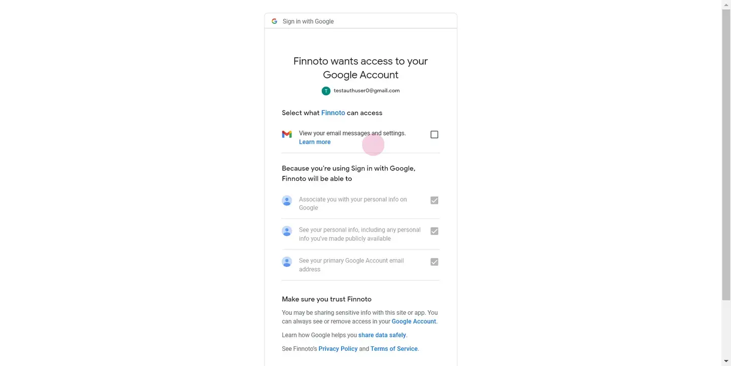 Finnoto Chrome extension