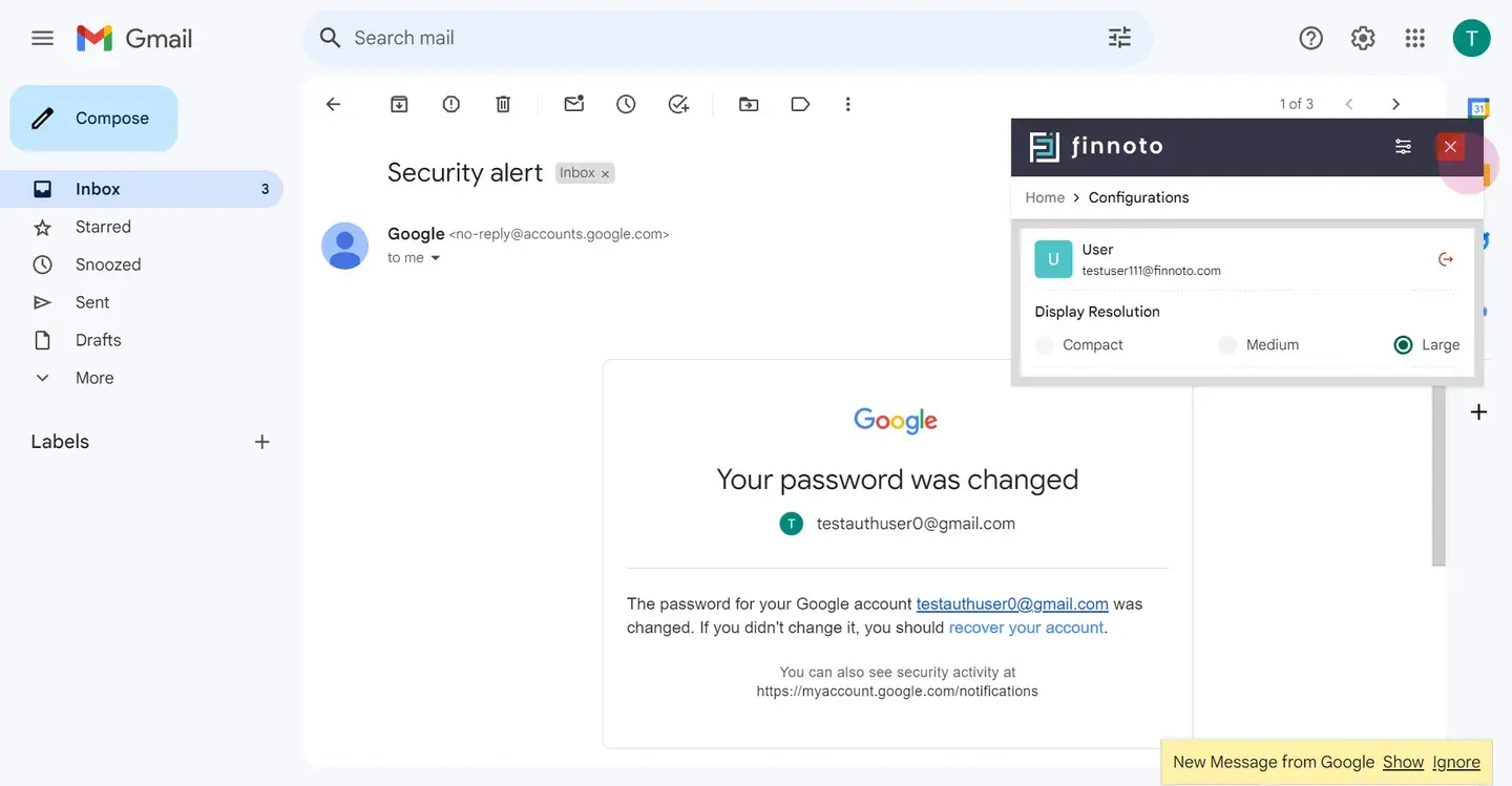 Finnoto Chrome extension