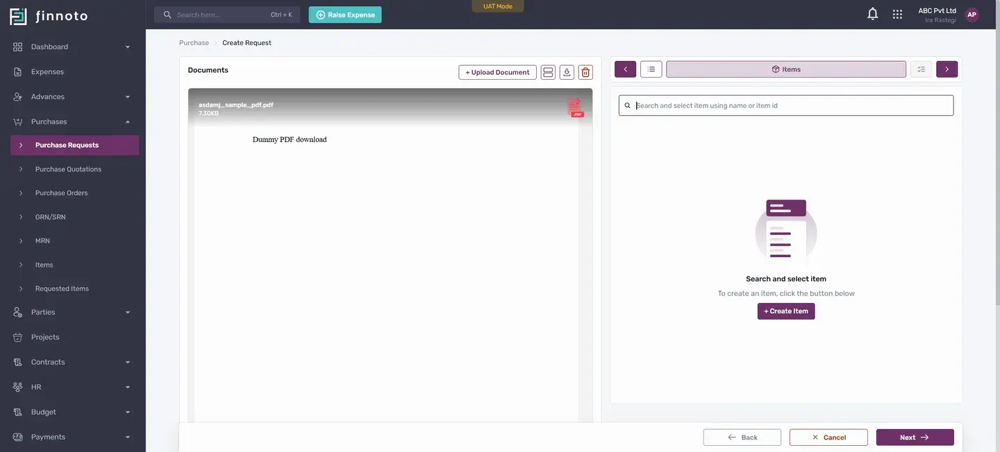 These items will be the items that are available in your organization's catalog which is present over here in the items 