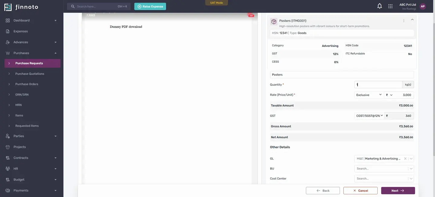 And once you will opt it that item it will be automatically populated. But in case if you want to edit it, you have the 