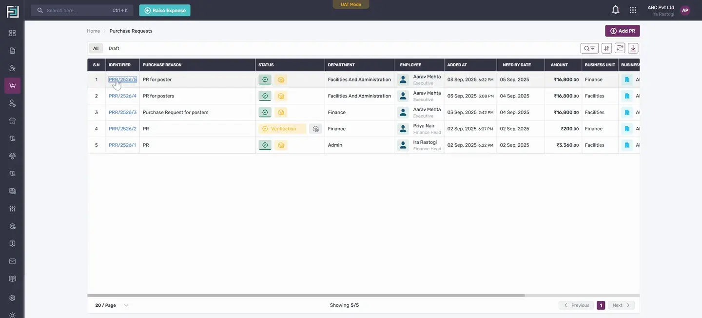 Start by recalling our previous discussion on creating a purchase request and generating a PO from it.