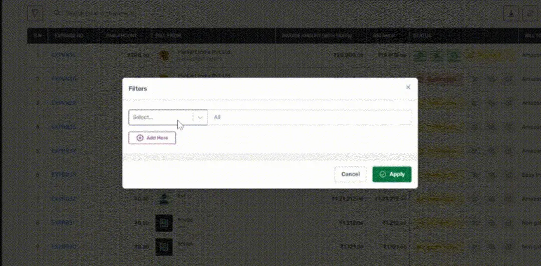 Start by applying filters based on your criteria.