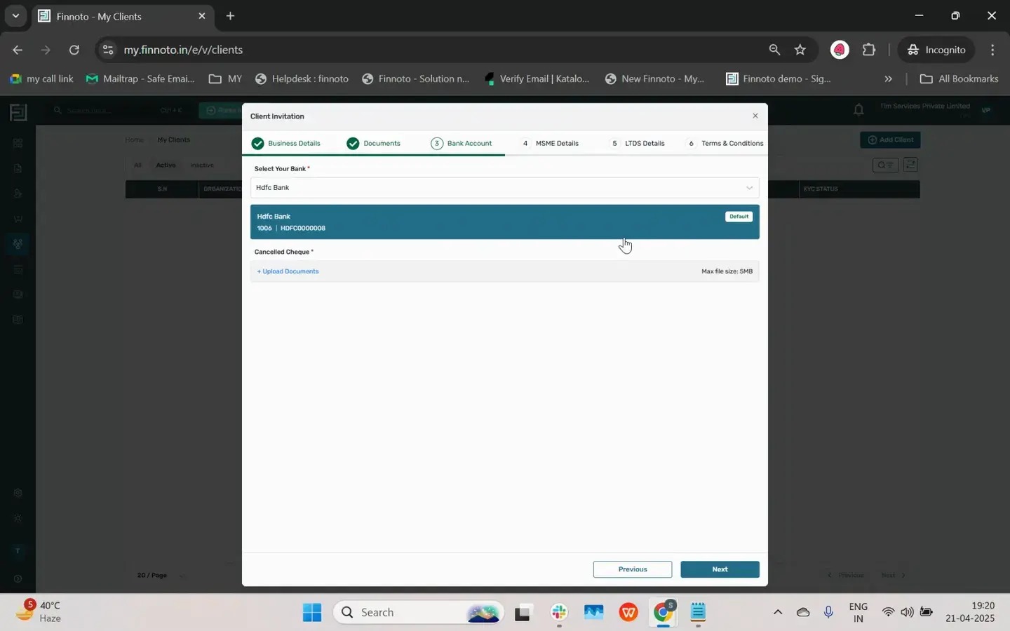 Add any other required documents