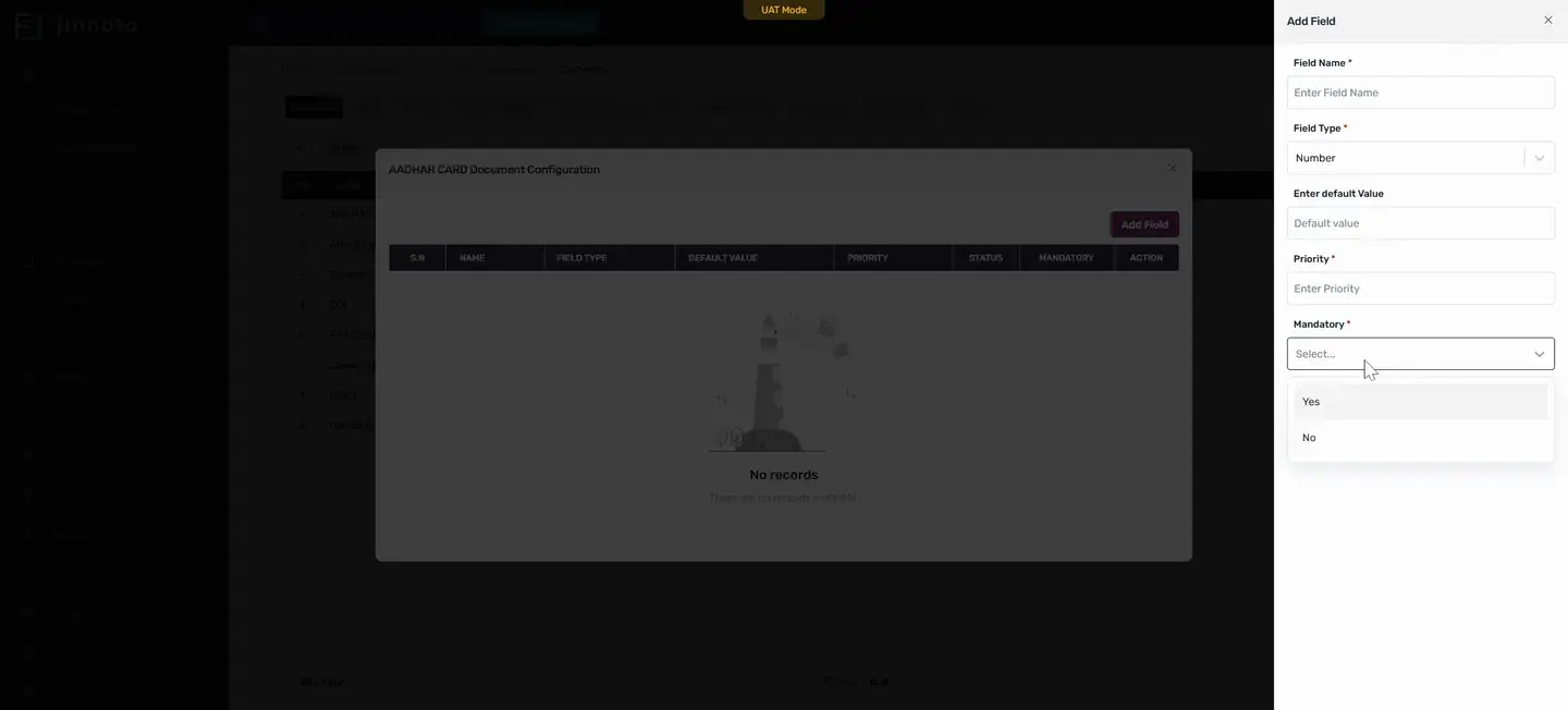 Any customizations you make to the added document can be set here.